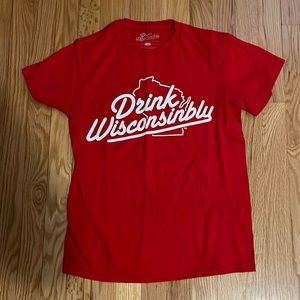 Drink Wisconsinbly tshirt, Wisconsin Badgers, size small.